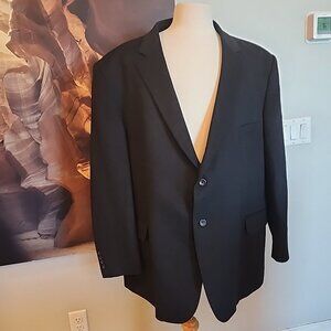 pronto uomo Couture blazer Jacket Men's 56R Wool Silk Cashmere Black 158127